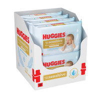 Huggies Extra Care Sensitive 100% plasticvrije babydoekjes - 384 stuks