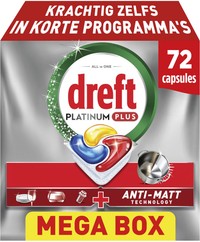 Dreft Platinum Plus citroen anti-dofheidstechnologie - 72 vaatwastabletten