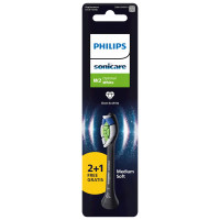 Philips W2 Optimal White zwarte opzetborstels - 3 stuks