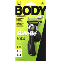 GilletteLabs Body + Intimate Scheermes met magnetische hanger - 1 handgreep - 1 scheermesje