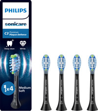 Philips Sonicare Premium Plaque Defense zwarte opzetborstels - 4 stuks