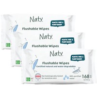 Naty Doorspoelbare babydoekjes - 168 stuks