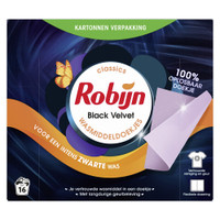 Robijn Black Velvet wasmiddeldoekjes - 16 wasbeurten