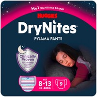 Huggies DryNites nachtluiers meisjes 8-15 jaar - 9 stuks