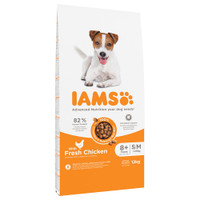 12kg voor Vitality Dog Senior & Mature Small Medium kip IAMS hondenvoer