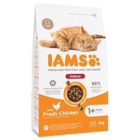 IAMS kattenbrokken voor volwassen binnenkatten (kip) - 3 kg