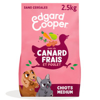 Edgar & Cooper Puppy Graanvrij Medium Eend & Kip hondenbrokken - 2,5 kg
