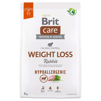 Brit Care Dog Hypoallergenic Weight Loss konijn hondenbrokken voor volwassen honden - 3 kg