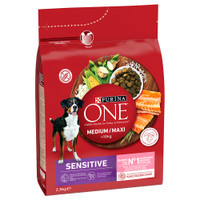 Purina One Medium/Maxi Sensitive Zalm adult hondenbrokken - 5 kg