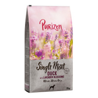 Purizon Single Meat Adult eend met appel en lavendelbloesem graanvrije hondenbrokken - 24 kg
