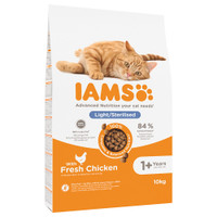 IAMS Light Sterilised volwassen kattenbrokken met kip - 10 kg