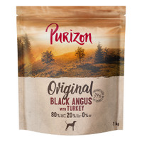 Purizon Black Angus rund met kalkoen graanvrij hondenbrokken voor volwassen honden - 1 kg