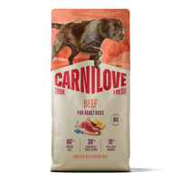 Carnilove True Fresh rund hondenbrokken voor volwassen honden - 24 kg