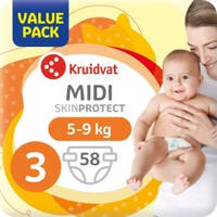 Kruidvat Midi Maat 3 Luiers Valuepack - 58 stuks