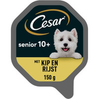 Cesar Senior kip & rijst natvoer voor honden - 150 gram