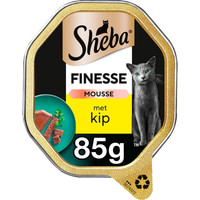 Sheba Finesse Mousse kip natvoer voor volwassen katten - 85 gram
