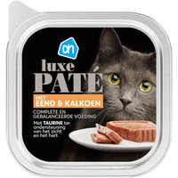 Albert Heijn Paté Luxe eend en kalkoen natvoer voor katten - 100 gram