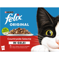 Felix Original Countryside selectie in gelei natvoer voor volwassen katten - 1,02 kg