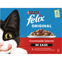 Felix Original Gevogelte Selectie natvoer in saus voor volwassen katten - 1,02 kg