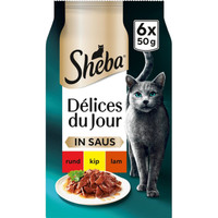 Sheba Délices du Jour in saus traiteur natvoer voor volwassen katten - 300 gram