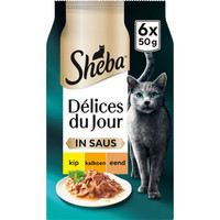 Sheba Délices du Jour kip & kalkoen natvoer voor katten - 300 gram