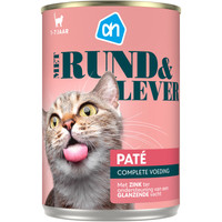 Albert Heijn Paté rund en lever natvoer voor katten - 400 gram