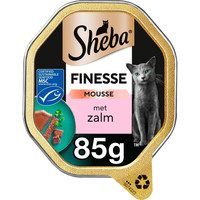 Sheba Finesse Mousse Zalm natvoer voor volwassen katten - 85 gram
