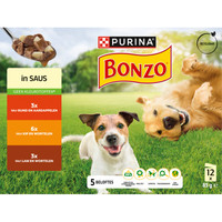 Bonzo Picnic Variety rund, kip en lam natvoer voor volwassen honden - 1,02 kg