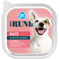 Albert Heijn Paté met rund, natvoer voor volwassen honden - 100 gram