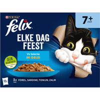 Felix Elke Dag Feest Senior visselectie in gelei natvoer voor katten - 1,02 kg