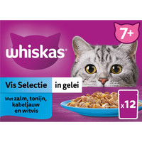 Whiskas 7+ visselectie in gelei natvoer voor katten - 1,02 kg