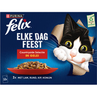 Felix Elke Dag Feest Countryside gelei natvoer voor volwassen katten - 1,02 kg