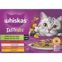 Whiskas Tasty Mix natvoer in saus voor volwassen katten - 1,02 kg