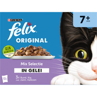 Felix Original Countryside Senior mixselectie natvoer in gelei voor katten - 1,02 kg