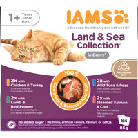 IAMS Adult Small & Medium Breed Delights Land & Sea collection natvoer voor katten - 680 gram