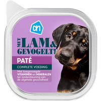 Albert Heijn Paté natvoer met gevogelte & lam voor volwassen honden - 300 gram