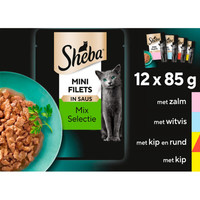 Sheba Filets minifilets in saus mix natvoer voor katten - 1,02 kg