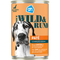 Albert Heijn Paté rund & wild natvoer voor honden - 400 gram