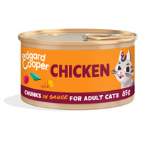 Edgar & Cooper Filets volwassen kip natvoer voor katten - 85 gram