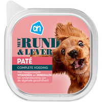 Albert Heijn Paté met rund & lever natvoer voor volwassen honden - 300 gram