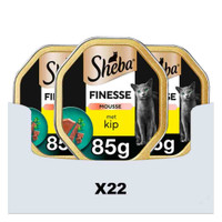 Sheba Finesse Mousse kip natvoer voor volwassen katten - 1,87 kg