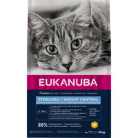 Eukanuba Life Care Sterilised/Weight Control adult kattenbrokken met kip en lever - 10 kg