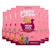 Edgard & Cooper Puppy Graanvrij Eend & Kip Medium hondenbrokken - 6 kg