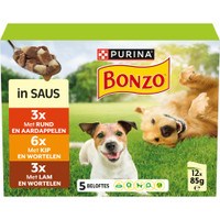 Bonzo Pouch natvoer in saus voor honden - 1,02 kg