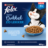 Felix Elke Dag Feest Senior Dubbel zo lekker kalkoen groente kattenbrokken - 800 gram