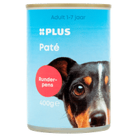 Plus runderpenspaté natvoer voor volwassen honden - 400 gram
