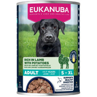 Eukanuba Premium Paté natvoer voor volwassen honden met lam en aardappel - 2,4 kg