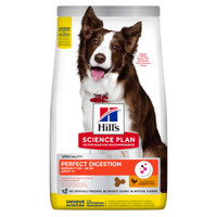 Hill's Science Plan Perfect Digestion Adult Medium kip & bruine rijst hondenbrokken - 28 kg