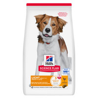 Hill's Science Plan Light Adult Medium hondenbrokken met kip - 5 kg