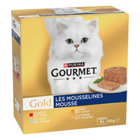 Gourmet Gold tonijn, lever, kalkoen, rund natvoer voor volwassen katten - 8,16 kg